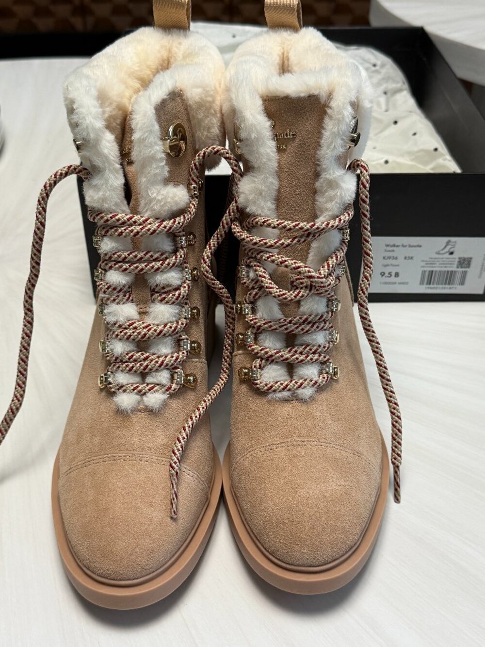 New Kate Spade Walker Fur Bootie Light Fawn Size 9.5
